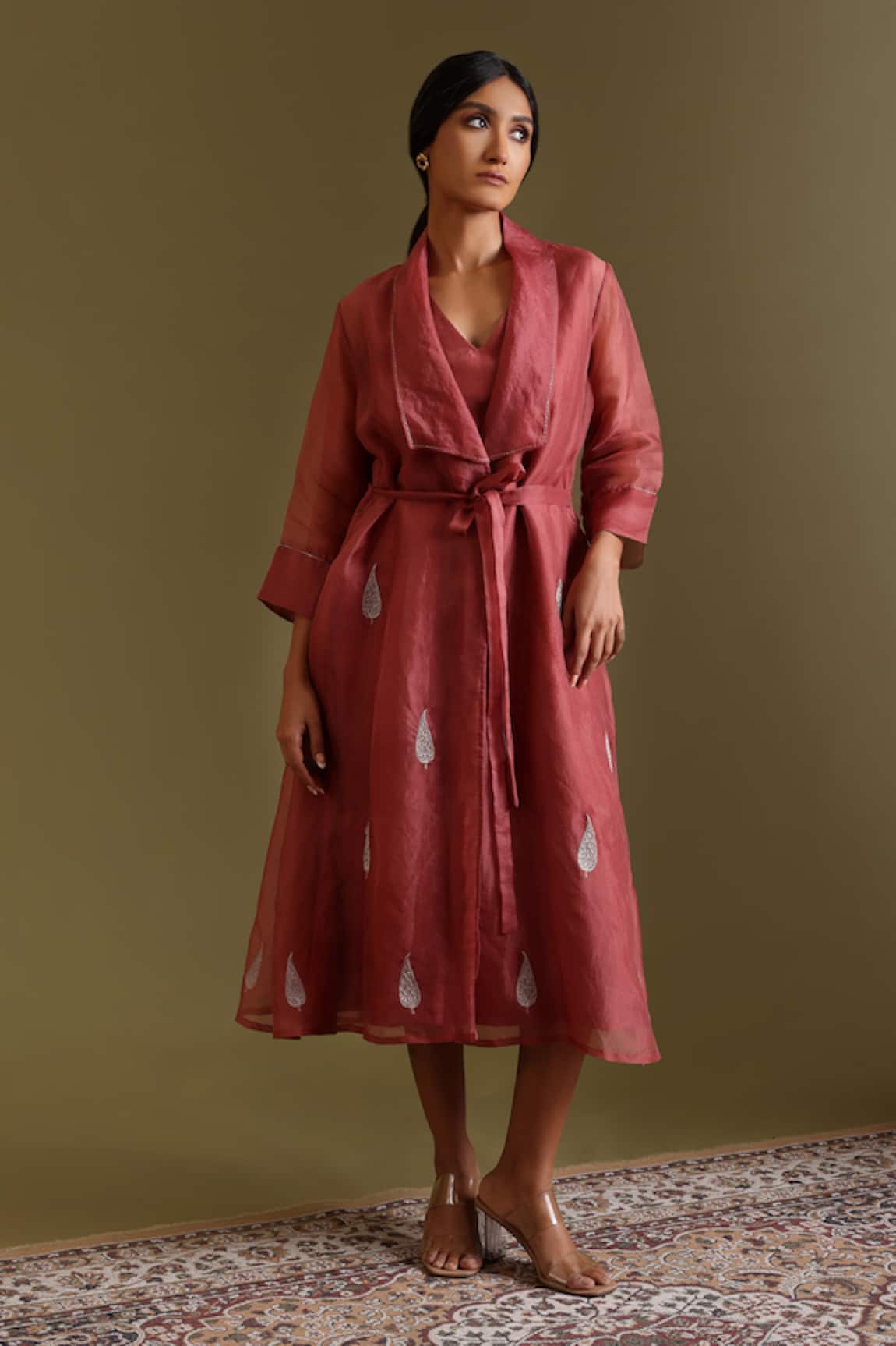 Chokhi Chorri Ritu Embroidered Jacket & Dress Set 