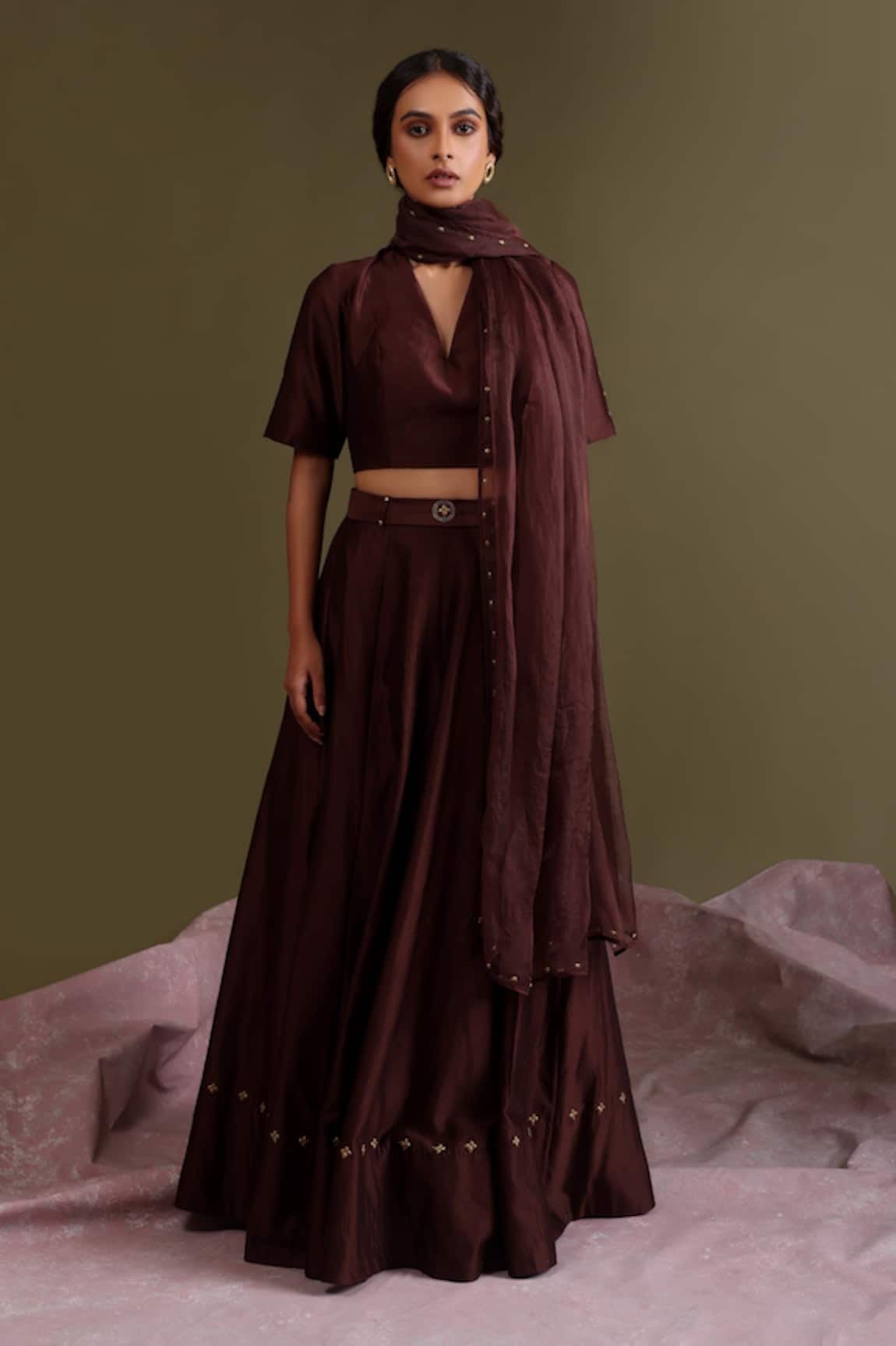 Chokhi Chorri Dhwani Silk Chanderi Lehenga Set 