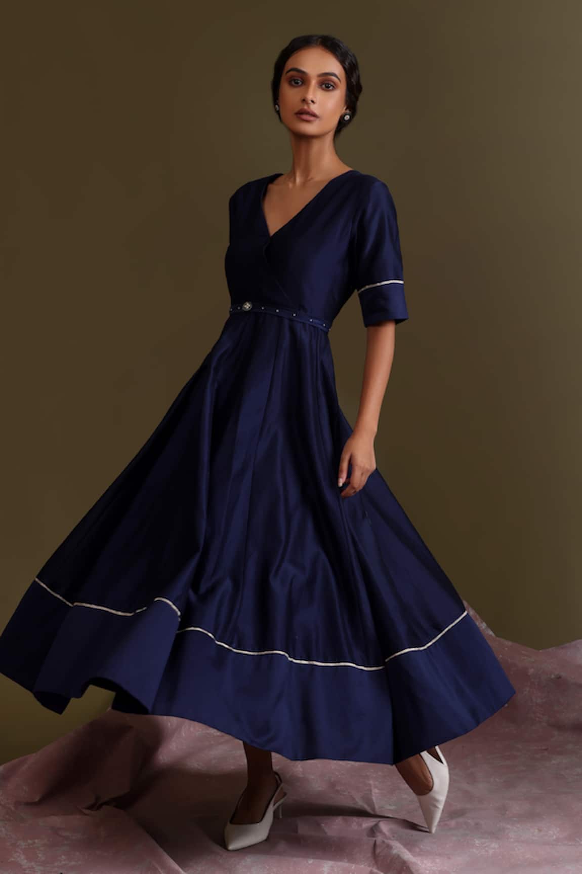 Chokhi Chorri Keyara Silk Chanderi Dress 