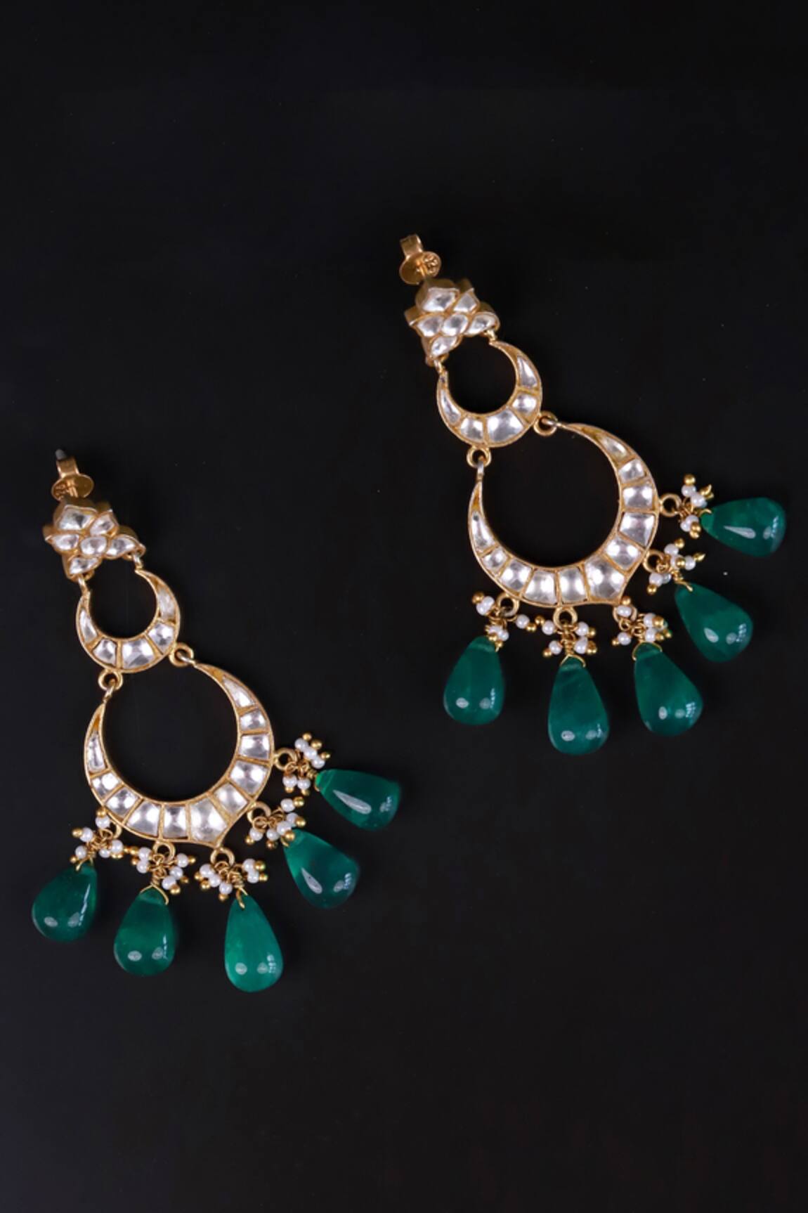 Osvag India Polki Embellished Dangler Earrings 