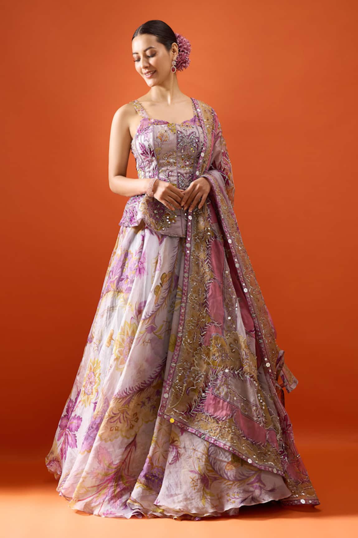 Mahima Mahajan Floral Print Lehenga Set