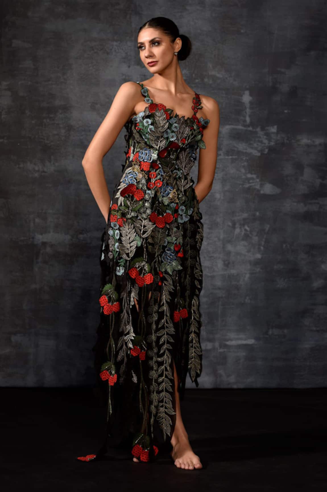 Samant Chauhan 3D Embroidered Gown 