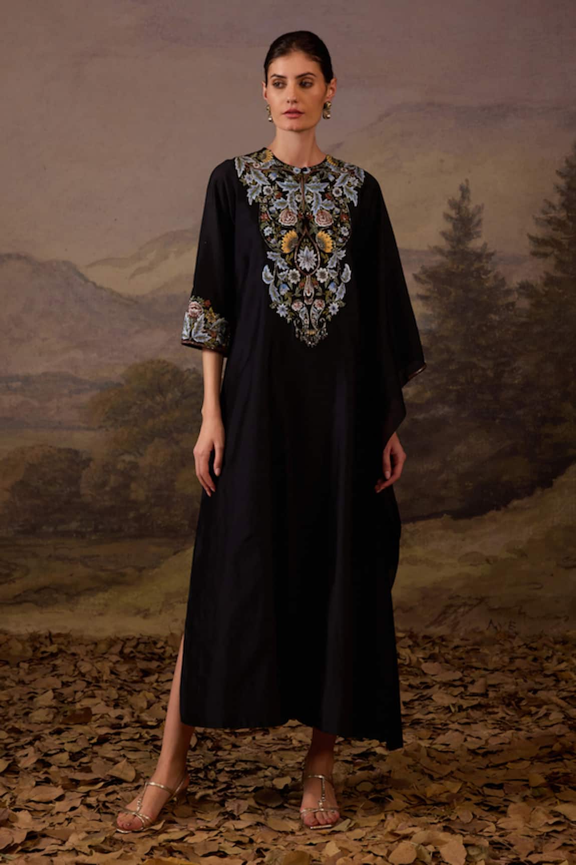 Samant Chauhan Embroidered Kaftan Dress 