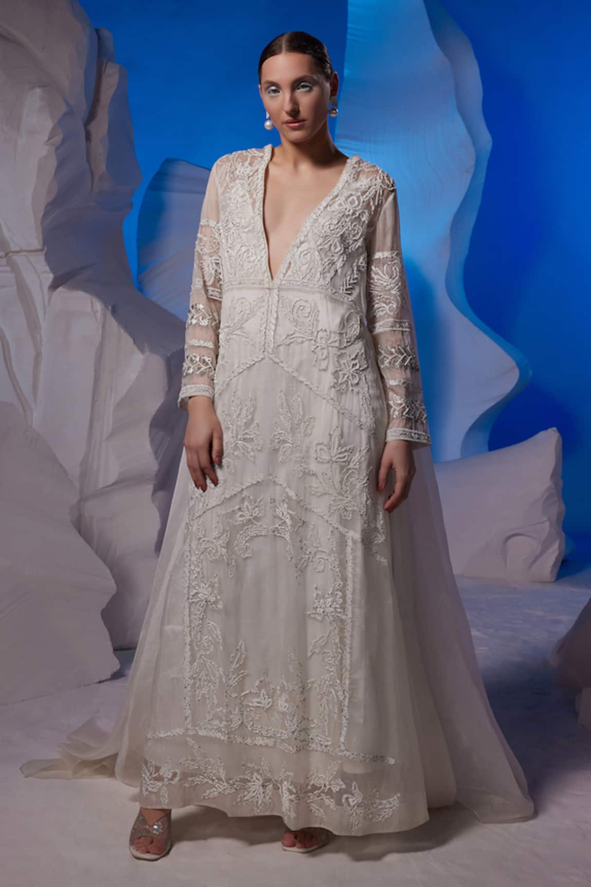 Samant Chauhan Embroidered Organza Silk Kurta