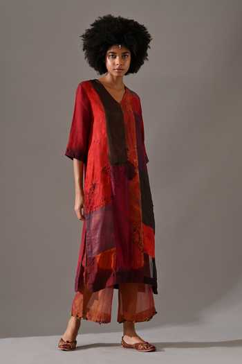 Medha Patchwork Tie-Dyed Tunic & Pant Set 