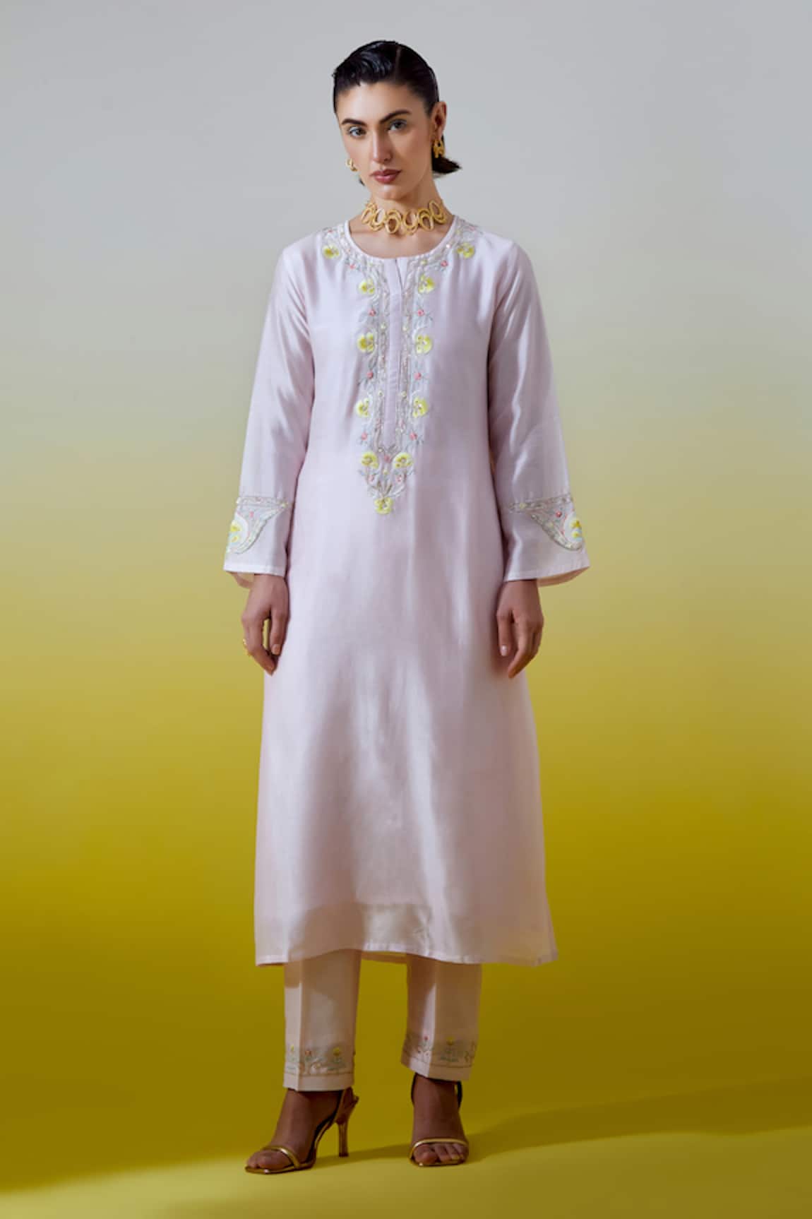 Anantaa By Roohi Silk Chanderi Kurta & Pant Set 