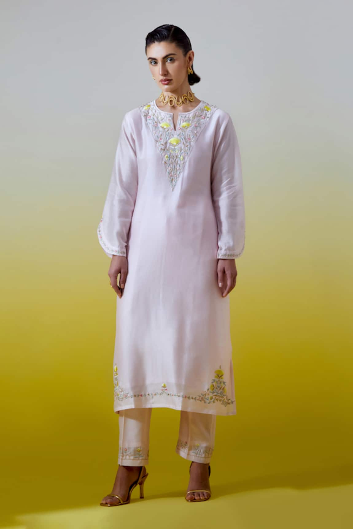 Anantaa By Roohi Silk Chanderi Kurta & Pant Set 