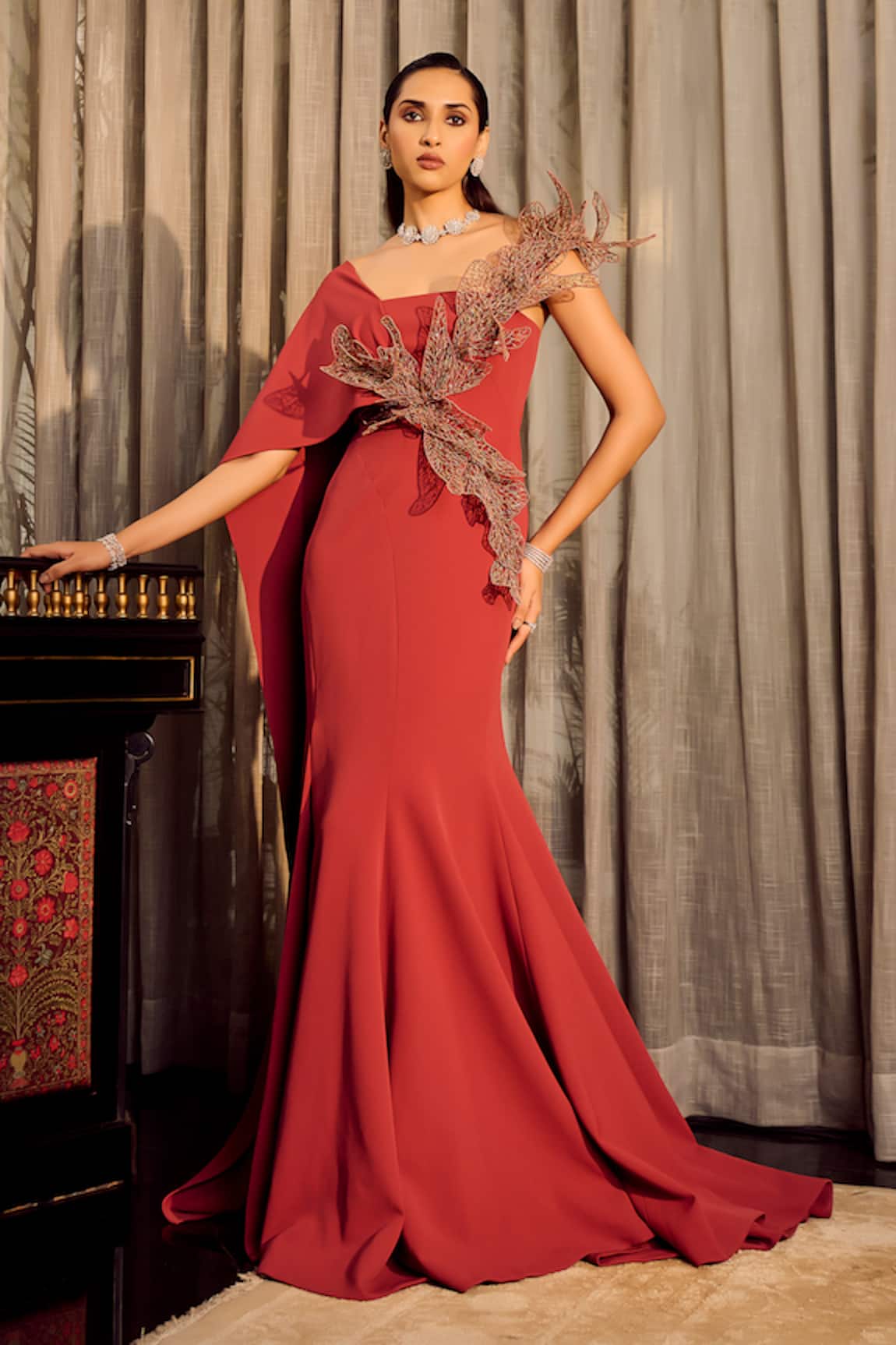 Supria Munjal Strapless Mermaid Gown 