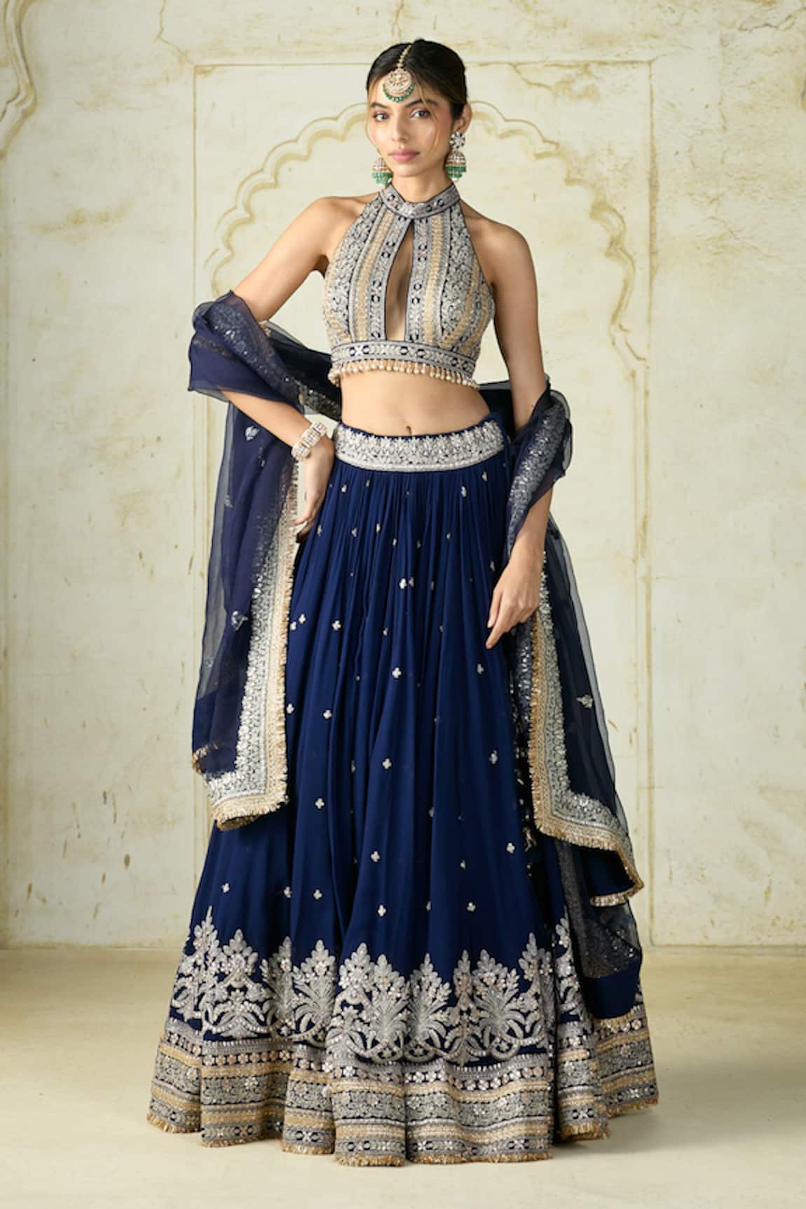 Gopi Vaid Sidra Embroidered Blouse Lehenga Set