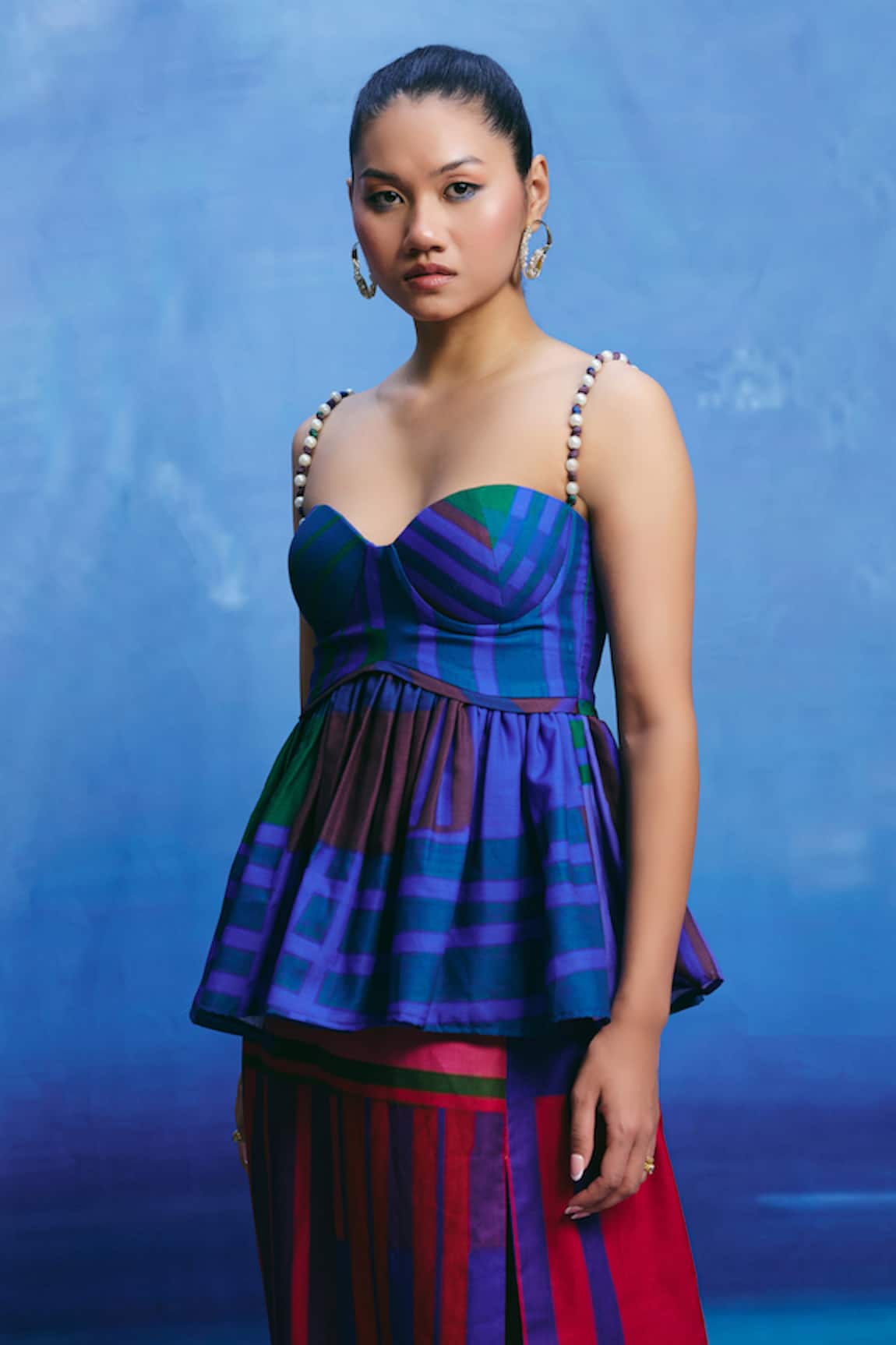 ZiP by Payal & Zinal Ocean Kiss Peplum Corset 