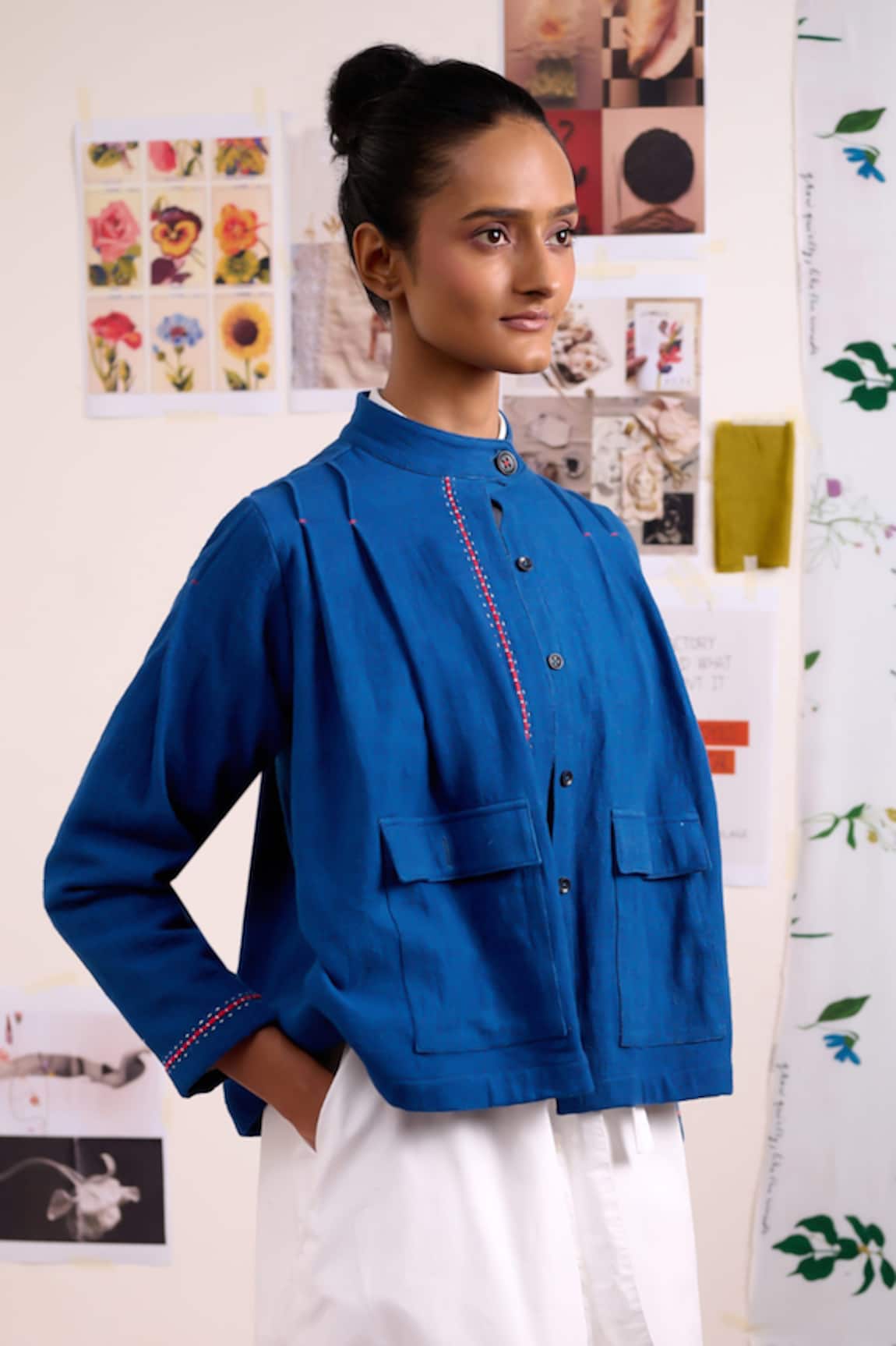 Doodlage Varna Band Collar Jacket 