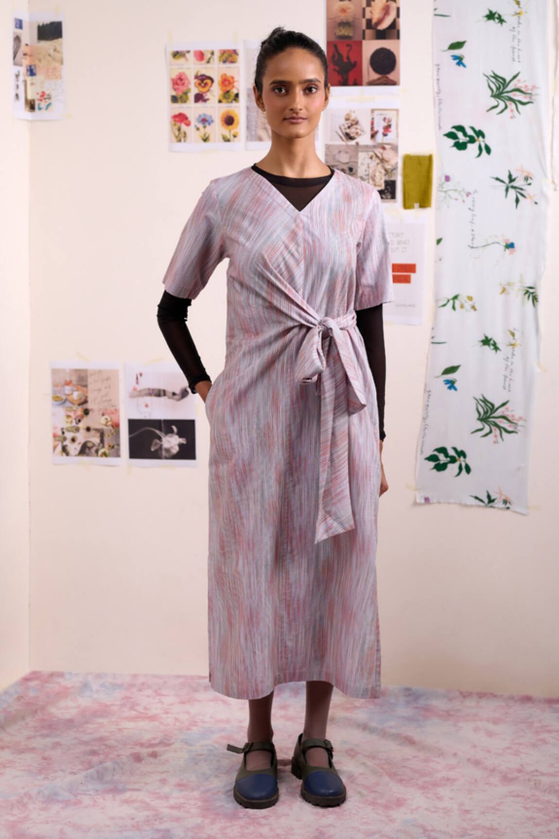 Doodlage Eden Stripe Print Dress 