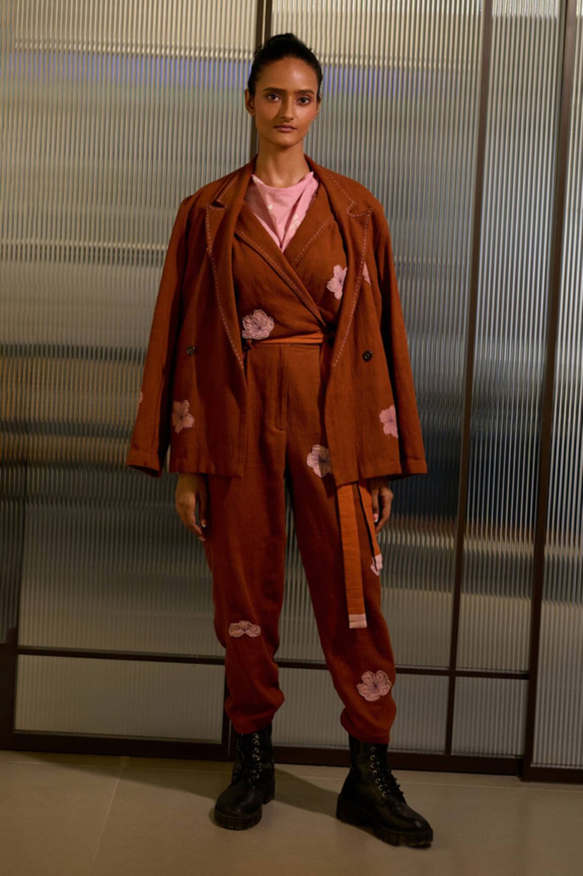 Doodlage Hearth Embroidered Jumpsuit With Belt 