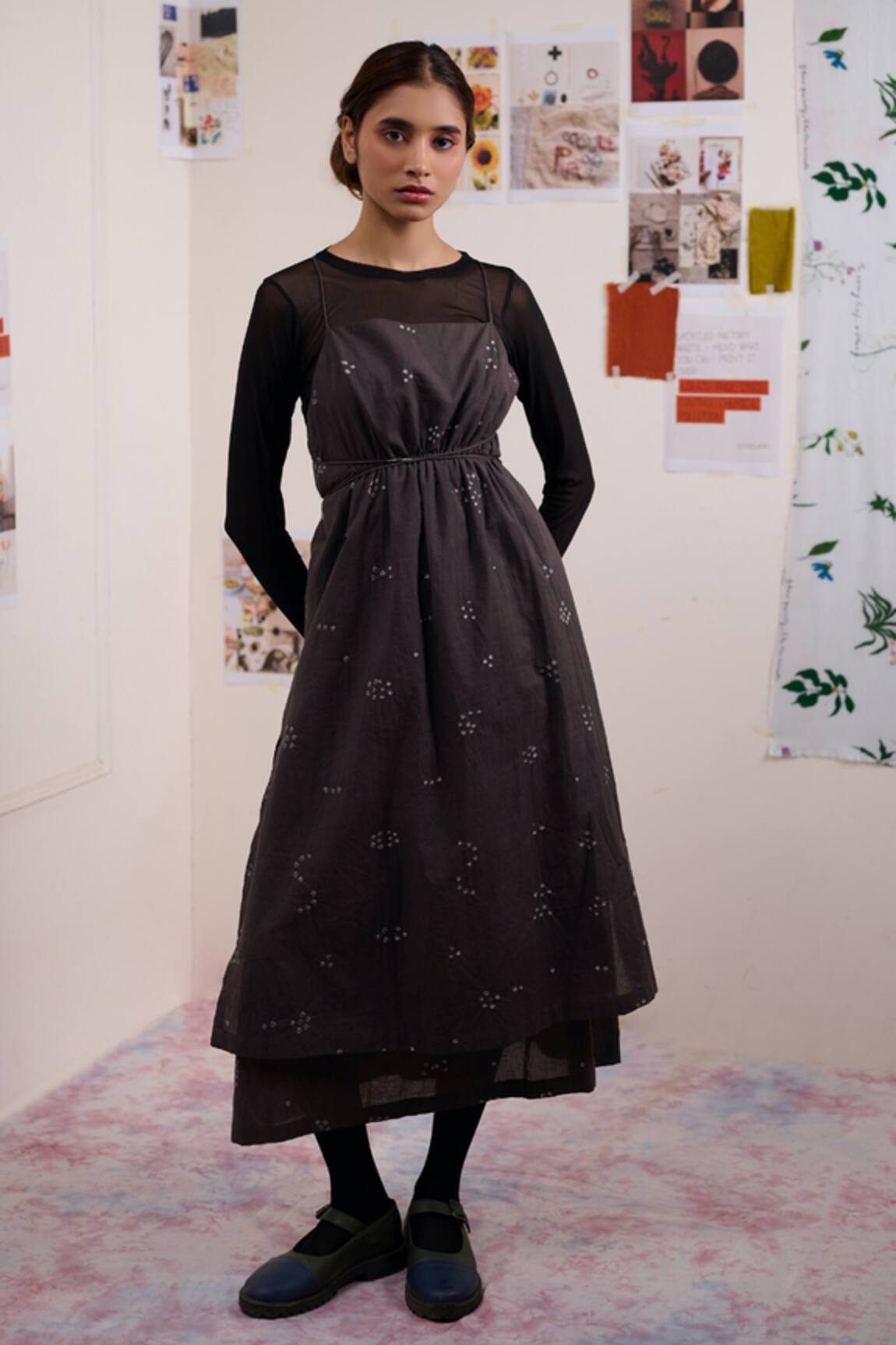 Doodlage Nina Bandhani Pattern Top & Skirt Set 