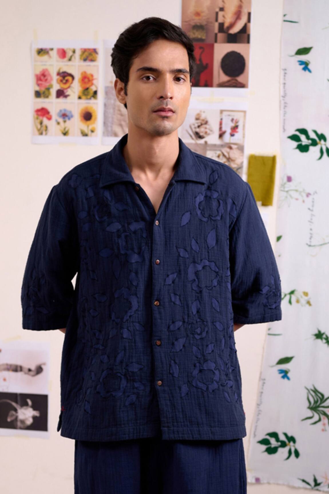 Doodlage Florique Navy Shirt 