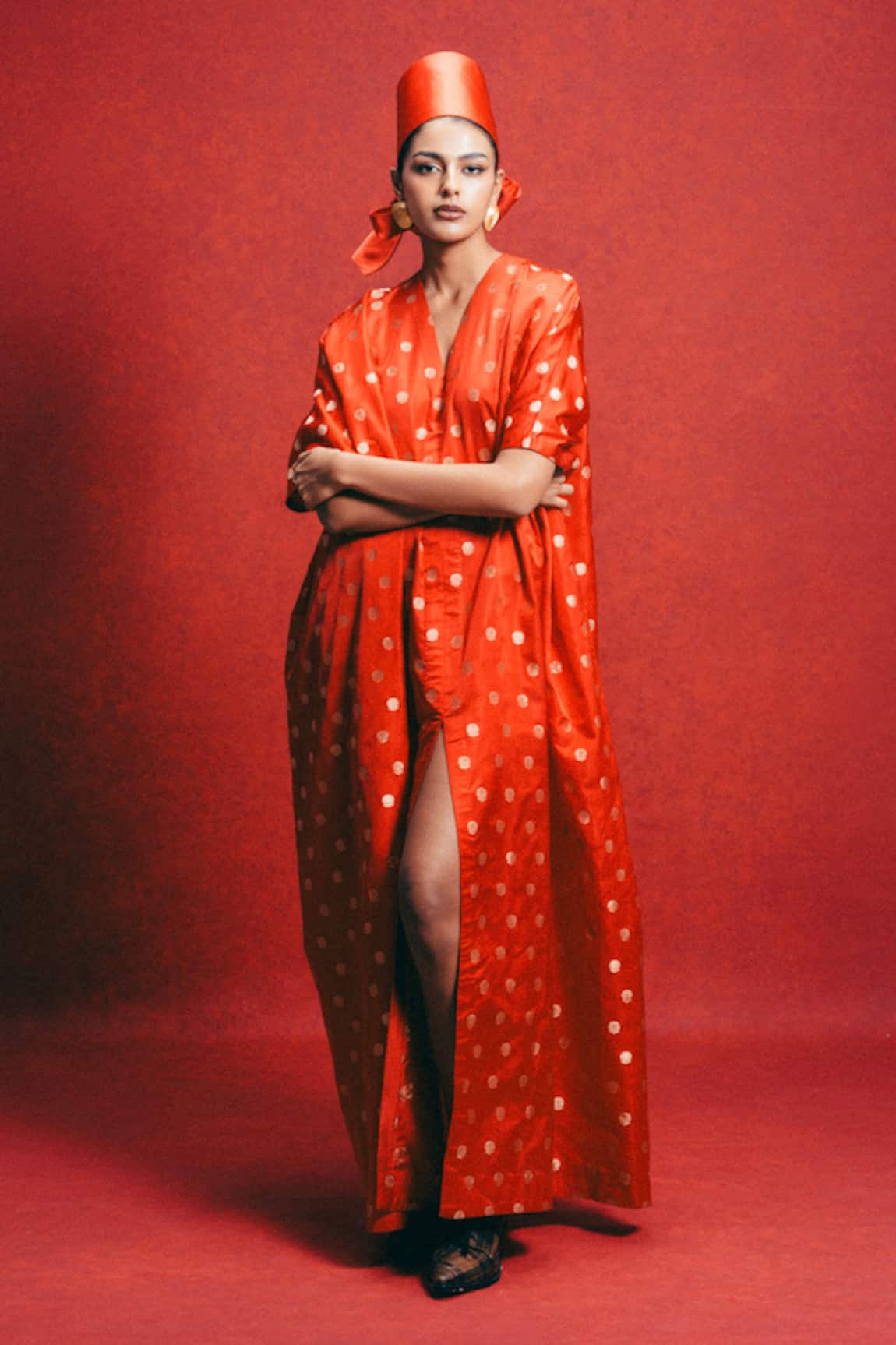 Ekaya Banaras Handwoven Cutwork Banarasi Kaftan 