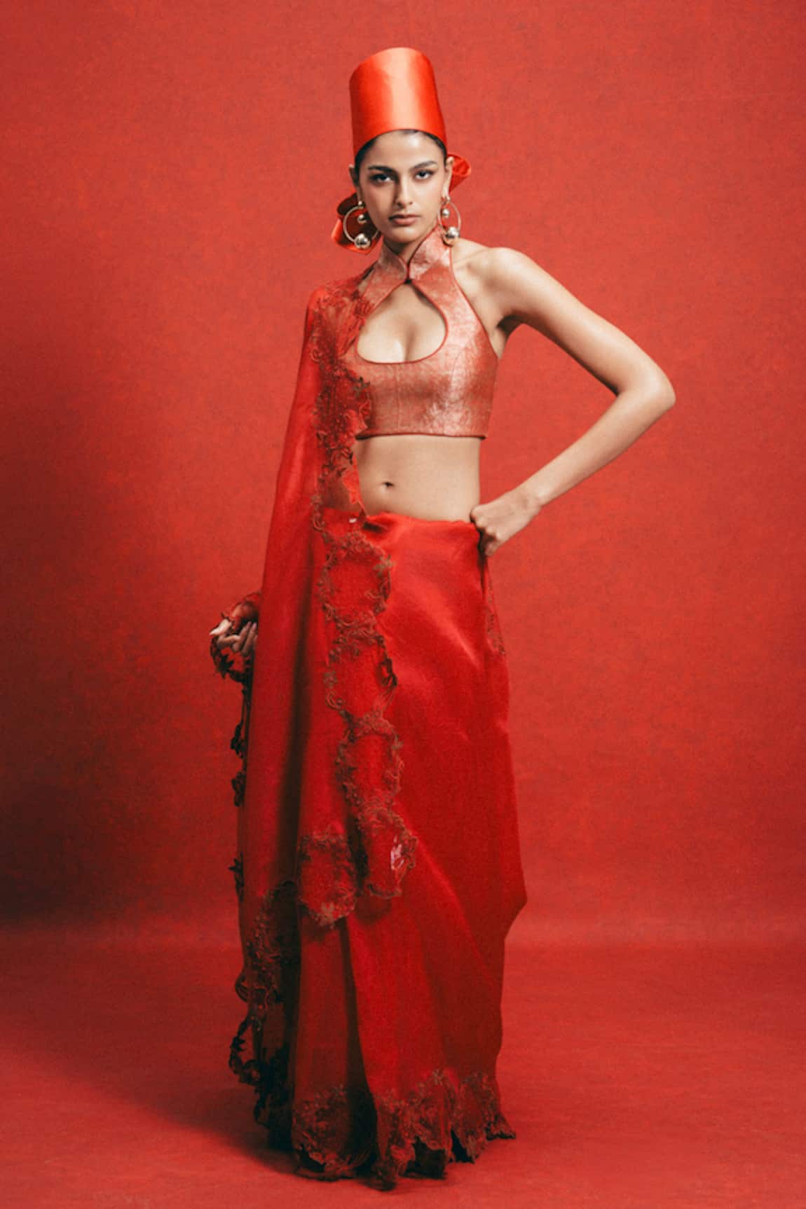 Ekaya Banaras Handwoven Banarasi Saree With Running Blouse 