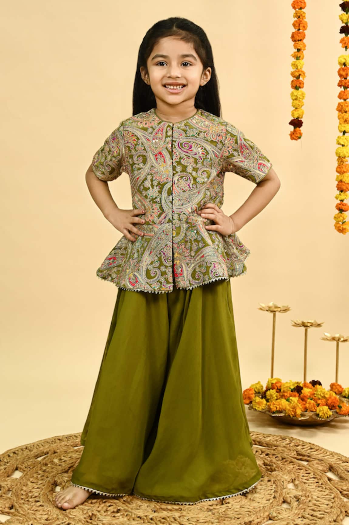 Taber Tikri Zari Work Top & Sharara Set 