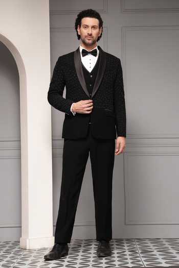Soniya G Classic Noir Vestiaire Tuxedo Set 