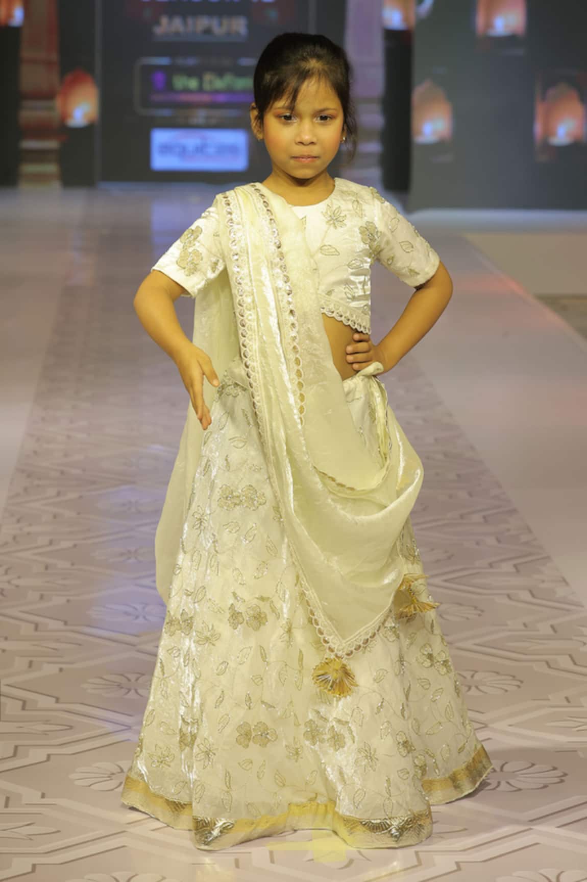 Yuvraani Jaipur Ivory Silk Lehenga Set 