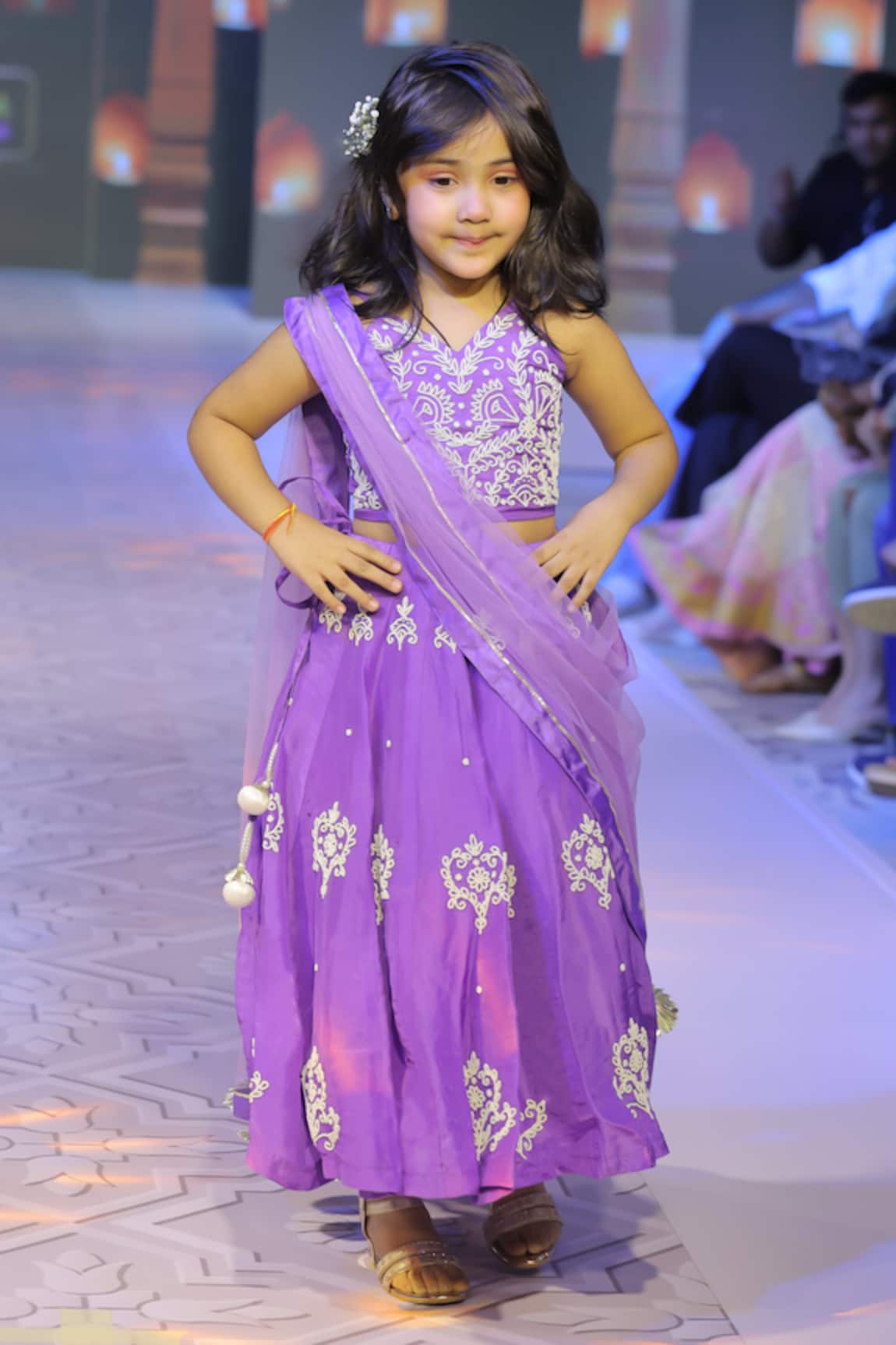 Yuvraani Jaipur Violet Hand Embroidered Lehenga Set 