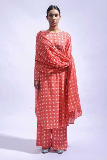 JAYATI GOENKA Blush Mud Block Printed PREMIUM COTTON Kurta Set 