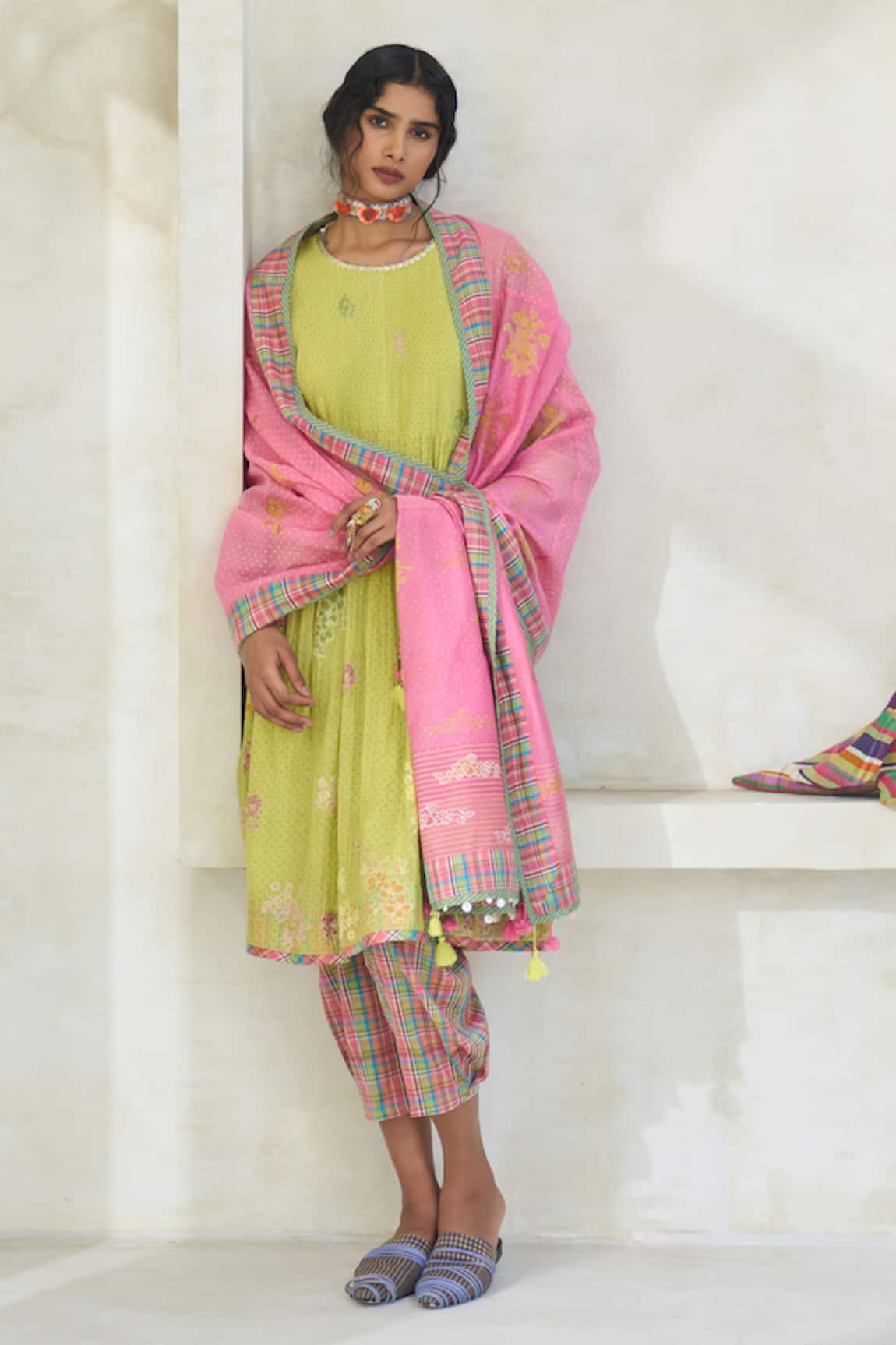 Swatti Kapoor James Handwoven Chanderi Kurta Set 