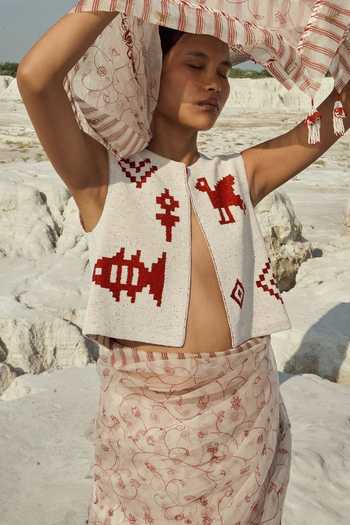 Ahmev Wuna Hand Beaded Embellished Vest 