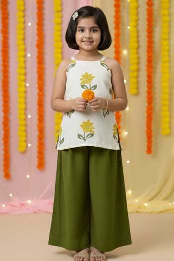JILMIL DREAMWEAR Printed Top & Palazzo Set 