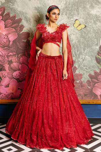 PRAVALIKA KOLA Valentina Embellished Lehenga Set 