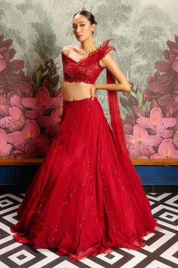 PRAVALIKA KOLA Valora Embellished Lehenga With Blouse 