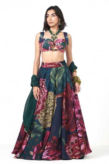 Rishi and Vibhuti Husn Printed Lehenga Set 