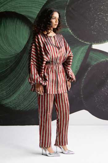 Esha Arora Striped Top & Pant Set 