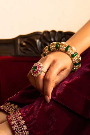 Kaari Roshni Polki Ring 