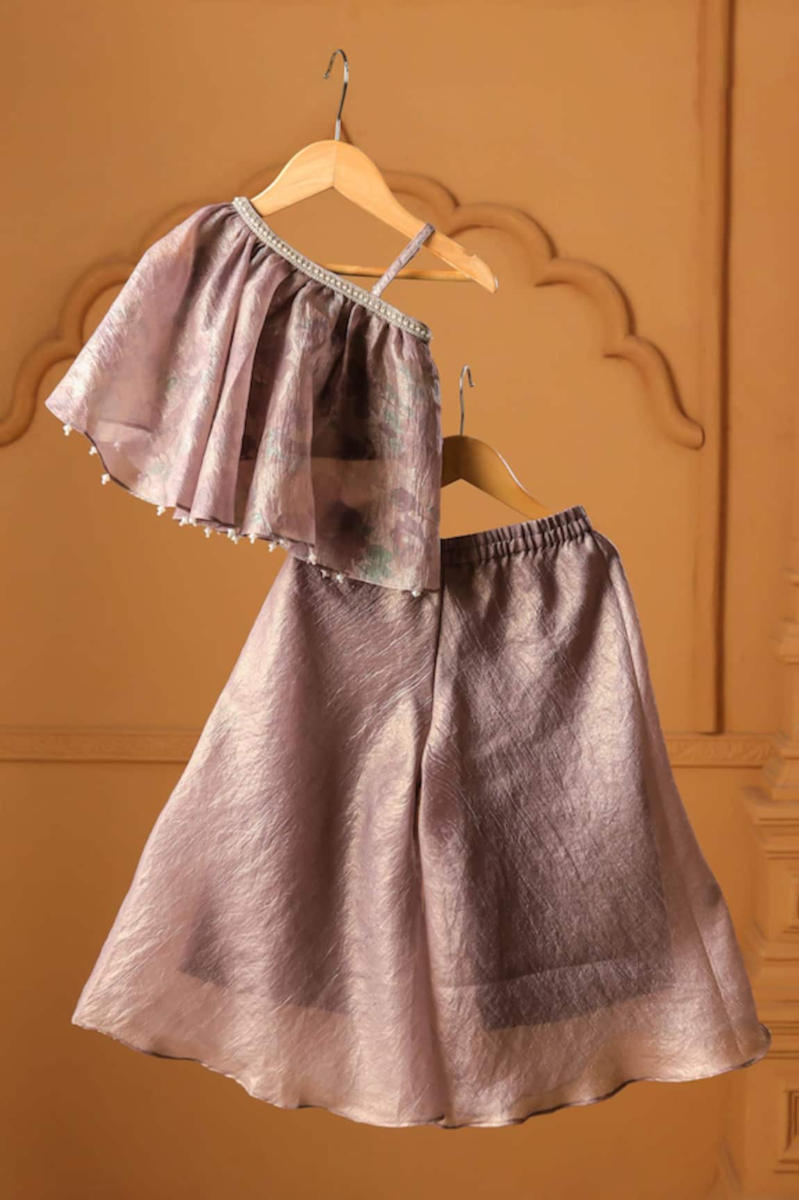 Casa Ninos Moonlit Lavender Sharara Set 