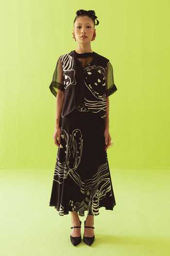 Esha Arora Printed Top Skirt Set 