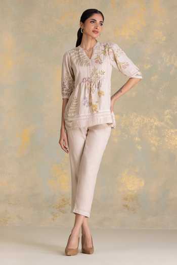 Kaveri Botanique Printed Top With Pant 