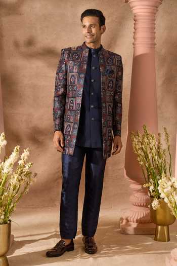 Arihant Rai Sinha Art Silk Sherwani Jacket Set 