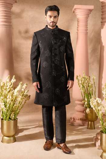 Arihant Rai Sinha Embroidered Art Silk Sherwani Set 