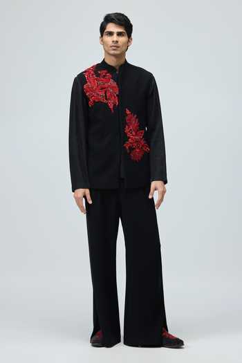 Varun Bahl Embroidered Bundi & Kurta Set 