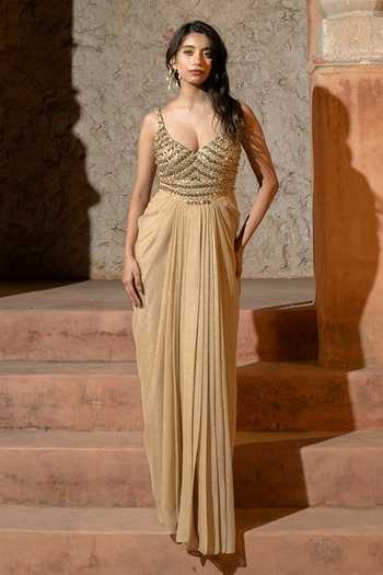 Silky Bindra Thiana Draped Gown 