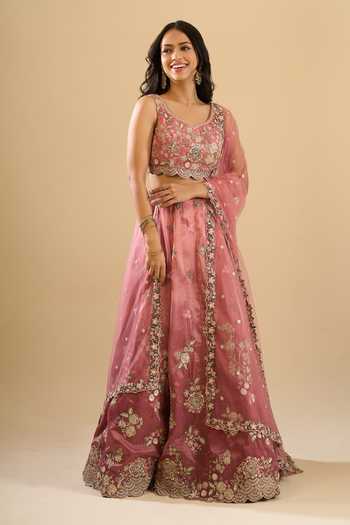 Samyukta Singhania Sequinned Tissue Lehenga Set 