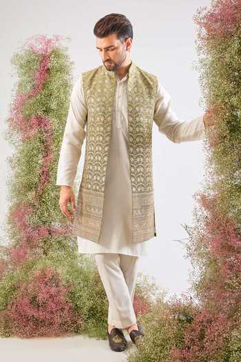 Kasbah Ombre Zari Sequin Long Nehru Jacket