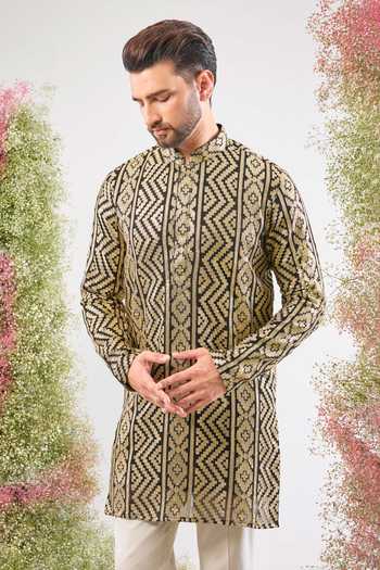 Kasbah Geometrical Pattern Short Kurta