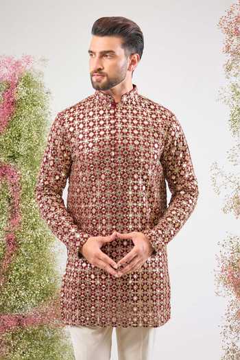 Kasbah Mirror Zari Work Kurta