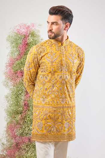 Kasbah Zari Embroidered Georgette Kurta