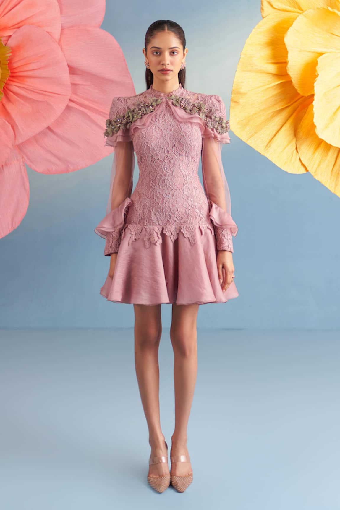 Parul And Preyanka Dusty Rose Portia Dress 