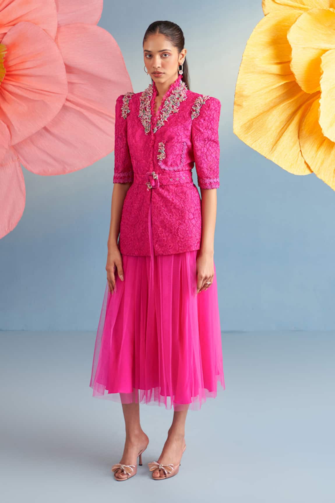 Parul And Preyanka Serena Jacket & Skirt Set 