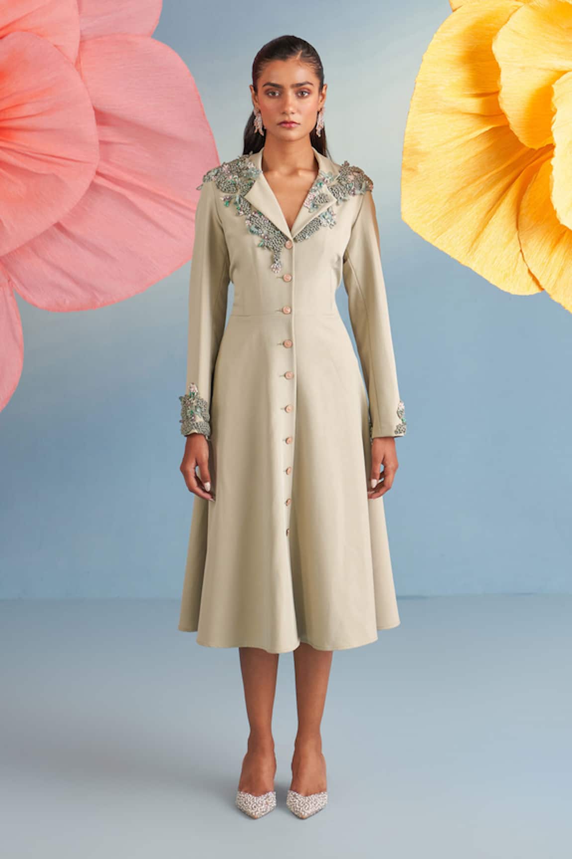 Parul And Preyanka Audrey Dress With Belt 