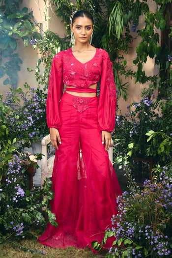 Shreeka Sequin Embroidered Top & Sharara Set 